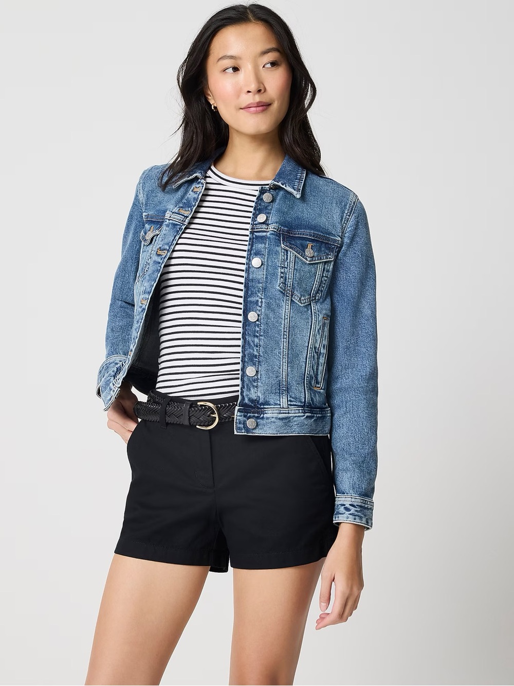 NWT J.Crew Women’s 3.5” Classic Chino Short Black Size 2 Flat Front Mid Rise